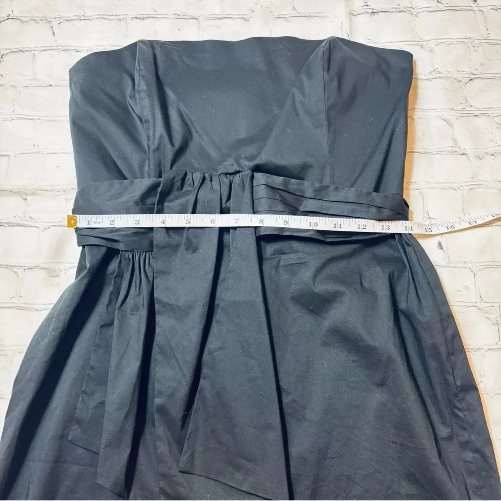 NWT Banana Republic Strapless Dress Women's 8 Back Slit Cotton Blend Black - Picture 9 of 11